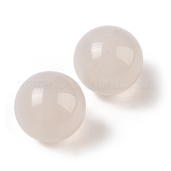 Natural White Agate No Hole Sphere Beads&nbsp;G-K353-04D-18