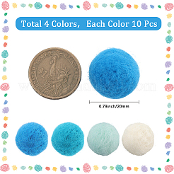 40Pcs 4 Colors Wool Felt Balls&nbsp;DIY-SC0029-40E