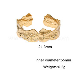 Textured 304 Stainless Steel Cuff Bangles for Women&nbsp;FS-WG3DC78-01