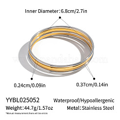 5Pcs Vintage Style 304 Stainless Steel Bangles for Women&nbsp;TU6606-4