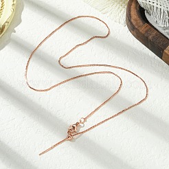 1mm Rack Plating Brass Box Chain Adjustable Slider Necklaces for Women Men&nbsp;MAK-L044-01RG