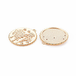 Brass Micro Pave Clear Cubic Zirconia Pendants&nbsp;KK-S364-191