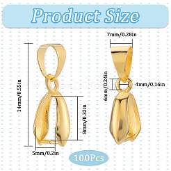 100Pcs Brass Ice Pick Pinch Bails&nbsp;FIND-SP0001-74A