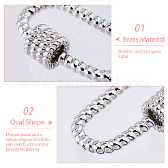 8Pcs 2 Colors Brass Screw Carabiner Lock Charms&nbsp;KK-HS0015-09