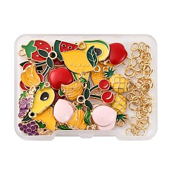 40Pcs 10 Styles Alloy Enamel Pendants&nbsp;ENAM-FP0002-06
