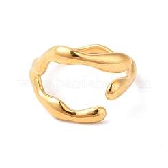 Ion Plating(IP) 304 Stainless Steel Cuff Finger Ring&nbsp;RJEW-E063-32G