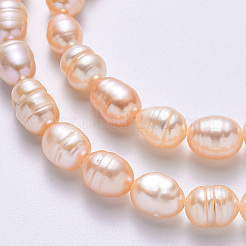 Natural Cultured Freshwater Pearl Beads Strands&nbsp;PEAR-N012-07G