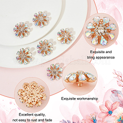 6Pcs Acrylic Rhinestone Buttons&nbsp;DIY-FG0004-60B