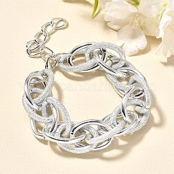 Punk & Hiphop Style Alloy Rolo Chains Link Bracelets for Women Men&nbsp;LS-BJEW-K270-01P