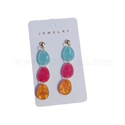 Egg Acrylic Dangle Stud Earrings&nbsp;FS-WG8438D-01