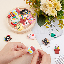 30Pcs 10 Styles Opaque Resin Pendants&nbsp;RESI-SC0002-36