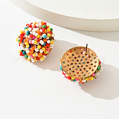 Plastic Bead Cluster Stud Earrings&nbsp;GI1626-1