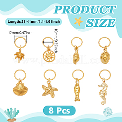 8Pcs 304 Stainless Steel Pendant Decorations&nbsp;PALLOY-NB00020
