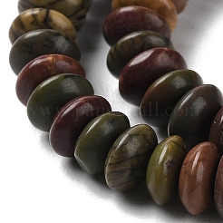 Natural Polychrome Jasper/Picasso Stone/Picasso Jasper Beads Strands&nbsp;G-Z030-A19-01