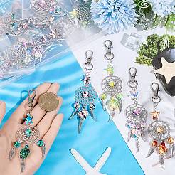 20Pcs 5 Colors Synthetic Turquoise Starfish Turtle Pendant Decoration&nbsp;HJEW-CP0001-35