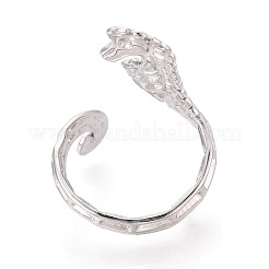 304 Stainless Steel Cuff Open Rings for Women&nbsp;RJEW-N052-15P