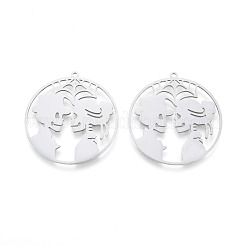 Non-Tarnish Halloween Skull 201 Stainless Steel Pendants&nbsp;STAS-N090-LA983-1