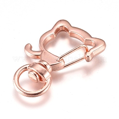 Alloy Swivel Keychain Clasp Findings&nbsp;KEYC-WH0016-37RG