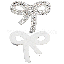 Rhinestone & Felt & Iron Bowknot Patches&nbsp;PATC-WH20018-003