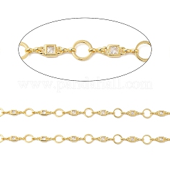 Rack Plating Brass Ring & Rectangle Link Chain&nbsp;CHC-H105-06G