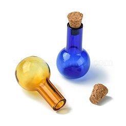 10Pcs 5 Colors Mini High Borosilicate Glass Bottle Bead Containers&nbsp;GLAA-FS0001-71