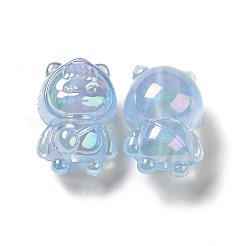 UV Plating Rainbow Iridescent Acrylic Beads&nbsp;PACR-M002-12C