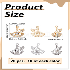 20Pcs 2 Colors Rack Plating Alloy Pendants&nbsp;FIND-LP0005-90