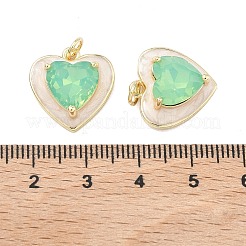 Brass Micro Pave Cubic Zirconia Pendants&nbsp;KK-C251-08G-01