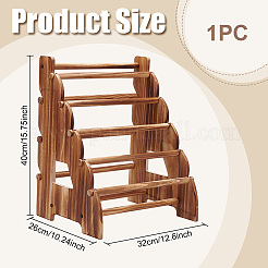 5 Layers Wood Bracelet Organizer Display Stands&nbsp;BDIS-WH0011-06