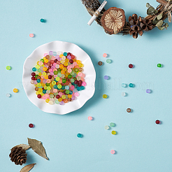 Transparent Frosted Glass Beads&nbsp;FGLA-TA0001-01-6mm