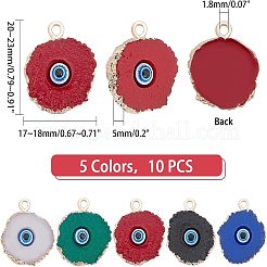 Druzy Resin Pendants&nbsp;RESI-FH0001-13LG