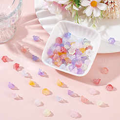 100Pcs 10 Colors Transparent Two Tone Spray Painted Glass Beads&nbsp;GLAA-ME0001-02