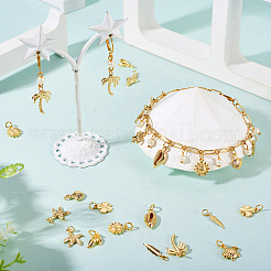 20Pcs 10 Styles Brass Charms&nbsp;KK-CW0001-07