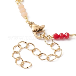 Rhombus Glass Seed Beaded Link Bracelet Making&nbsp;AJEW-JB01150-29
