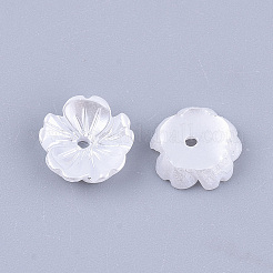 Resin Imitation Pearl Bead Caps&nbsp;X-RESI-T040-008A