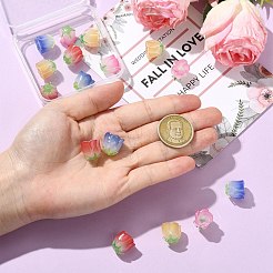 16Pcs 4 Colors Gradient Color Opaque Acrylic Beads&nbsp;MACR-CJ0002-32