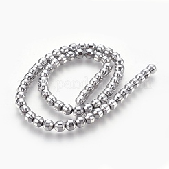 Electroplated Non-magnetic Synthetic Hematite Bead Strand&nbsp;G-E498-12A-04