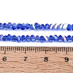Electroplate Transparent Glass Beads Strands&nbsp;EGLA-Q139-01A-A24