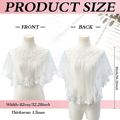 Detachable Polyester Bridal Lace Shawls&nbsp;AJEW-WH0696-058B