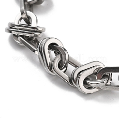 304 Stainless Steel Oval Link Chains Bracelets for Men & Women&nbsp;BJEW-D042-40P