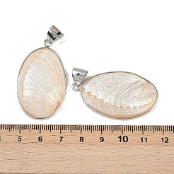 Natural White Abalone Shell Big Pendants&nbsp;SSHEL-B003-03P