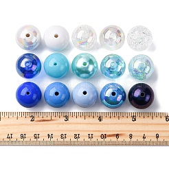 30Pcs 15 Colors Transparent & Opaque Acrylic Beads&nbsp;MACR-FP0001-18