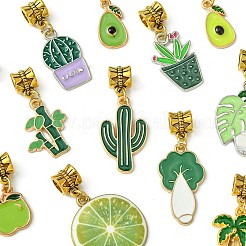 Plants Theme Alloy Enamel Pendants&nbsp;PALLOY-FS00008