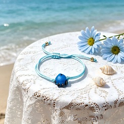 Handmade Porcelain Bead Braided Bead Bracelets&nbsp;WGDE3B3-03