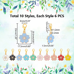 Alloy Enamel Pendant Decoration&nbsp;HJEW-UN00025