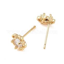 SHEGRACE Brass Micro Pave Cubic Zirconia Stud Earrings&nbsp;XGRQ4N806-721G