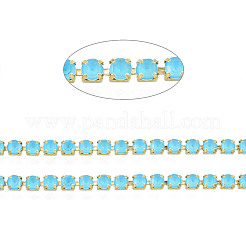 Brass Rhinestone Strass Chains&nbsp;CHC-N017-003B-C02