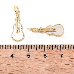 Brass Micro Pave Clear Cubic Zirconia Pendants&nbsp;KK-B102-21G