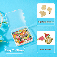 112Pcs 28 Styles Fruit Alloy Enamel Charms&nbsp;FIND-TA0008-83
