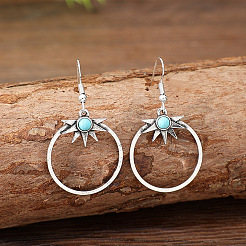 Alloy & Resin Dangle Earrings for Women&nbsp;WGCD52F-01